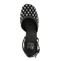 RM Rebecca Minkoff Fiona Womens Round Closed Toe Spool Heel Pumps