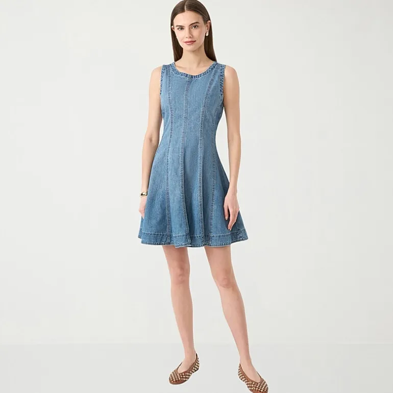 RM Rebecca Minkoff Womens Crew Neck Sleeveless A-Line Dress
