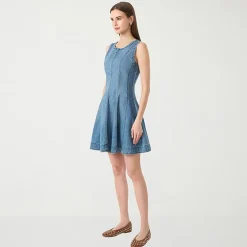 RM Rebecca Minkoff Womens Crew Neck Sleeveless A-Line Dress