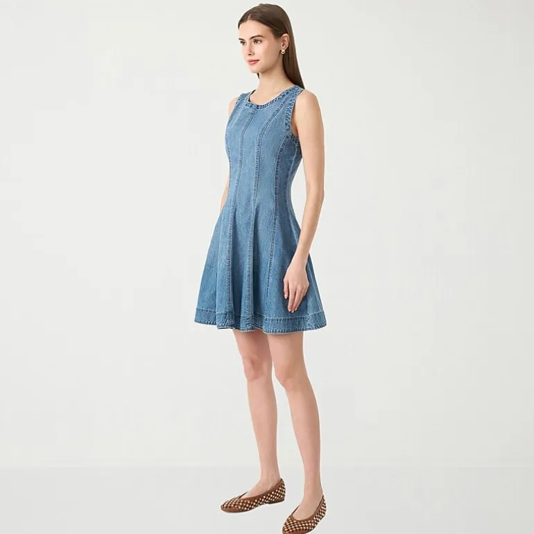 RM Rebecca Minkoff Womens Crew Neck Sleeveless A-Line Dress