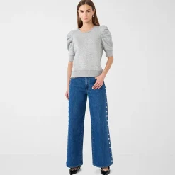RM Rebecca Minkoff Womens High Rise Wide Leg Jean