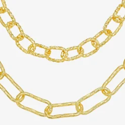 RM Rebecca Minkoff Womens 14K Gold Over Brass 21 Inch Link Necklace
