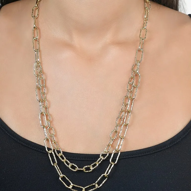 RM Rebecca Minkoff Womens 14K Gold Over Brass 21 Inch Link Necklace