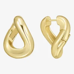 RM Rebecca Minkoff Womens 14K Gold Over Brass 3.1mm Hoop Earrings