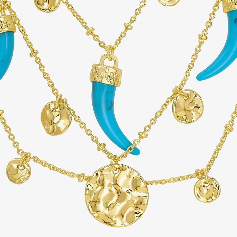 RM Rebecca Minkoff Womens 14K Gold Over Brass 16 Inch Pendant Necklace