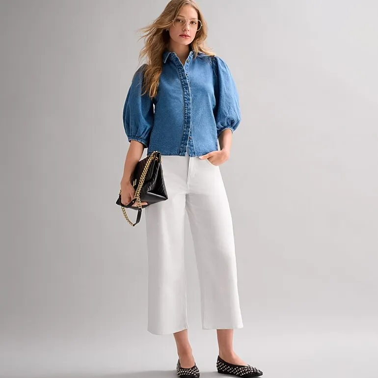 RM Rebecca Minkoff Womens Mid Rise Wide Leg Jean