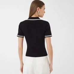 RM Rebecca Minkoff Womens Short Sleeve Polo Shirt