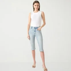RM Rebecca Minkoff Womens Skinny Mid Rise Capri Pant
