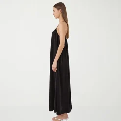 RM Rebecca Minkoff Womens Straight Neck Sleeveless Embellished Maxi Dress