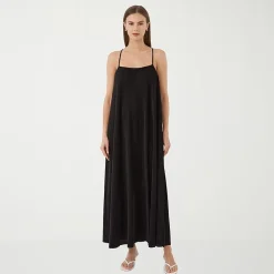 RM Rebecca Minkoff Womens Straight Neck Sleeveless Embellished Maxi Dress