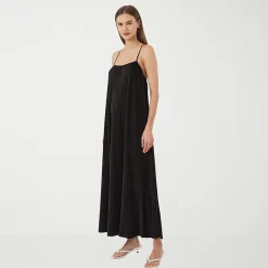 RM Rebecca Minkoff Womens Straight Neck Sleeveless Embellished Maxi Dress