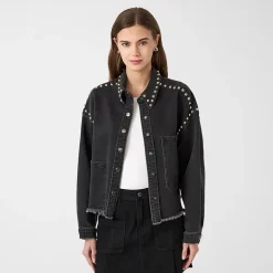 RM Rebecca Minkoff Womens Studded Jacket
