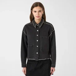 RM Rebecca Minkoff Womens Studded Jacket