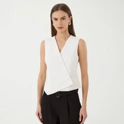 RM Rebecca Minkoff Womens V Neck Sleeveless Vest