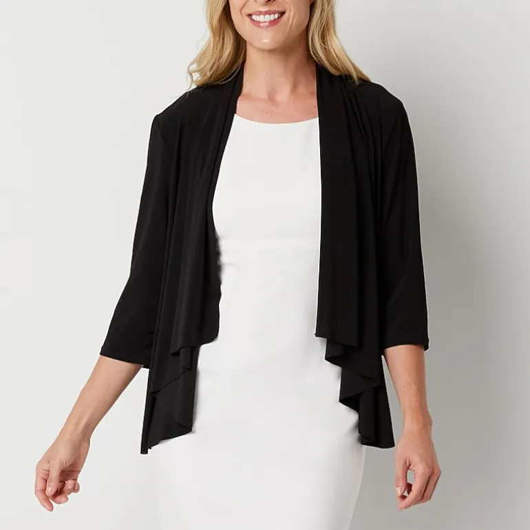 R&M Richards 3/4 Sleeve Knit Shrug