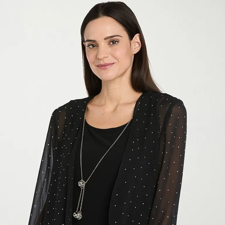 R & M Richards Womens Jacket Dress With Removable Necklace