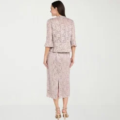 R & M Richards Womens Midi Jacket Dress
