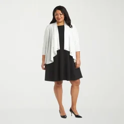 R & M Richards Womens 3/4 Sleeve Shrug Plus