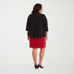R & M Richards Womens 3/4 Sleeve Shrug Plus