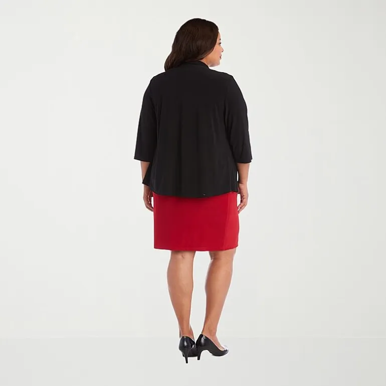 R & M Richards Womens 3/4 Sleeve Shrug Plus