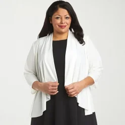 R & M Richards Womens 3/4 Sleeve Shrug Plus