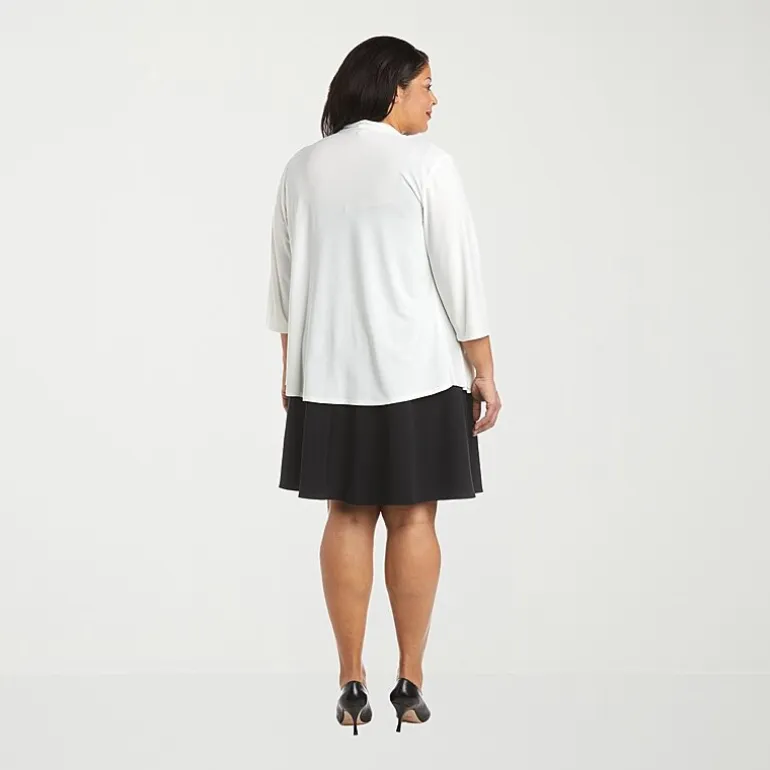 R & M Richards Womens 3/4 Sleeve Shrug Plus