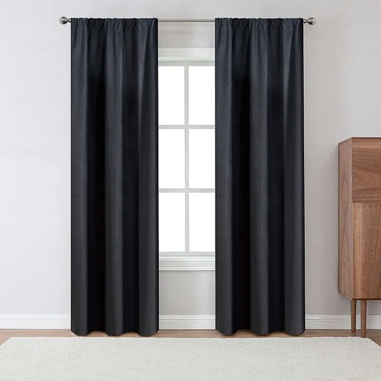 Robinson Rod Pocket 100% Blackout Set of 2 Curtain Panel