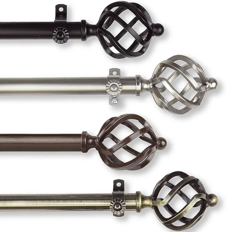 Rod Desyne 13/16" Adjustable Curtain Rod with Twist Finials