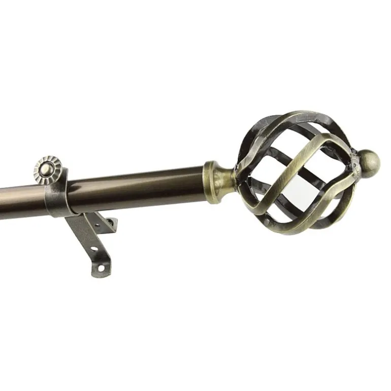 Rod Desyne 13/16" Adjustable Curtain Rod with Twist Finials