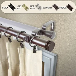 Rod Desyne Bun Double Curtain Rod