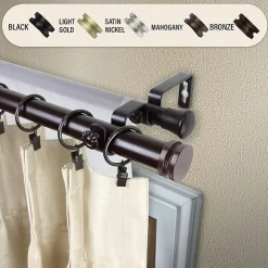 Rod Desyne Bun Double Curtain Rod
