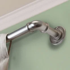Rod Desyne Industrial Pipe Blackout 1 IN Adjustable Curtain Rod