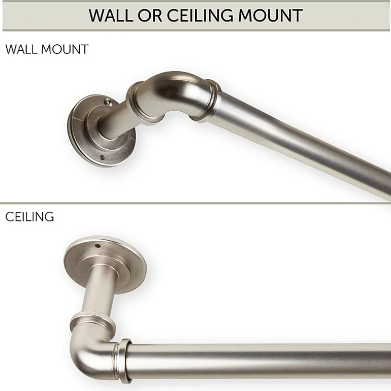 Rod Desyne Industrial Pipe Blackout 1 IN Adjustable Curtain Rod