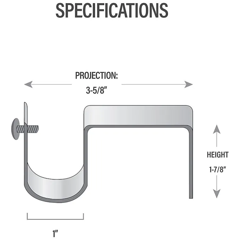 Rod Desyne 2-pk. 1" Curtain Rod Wall Brackets