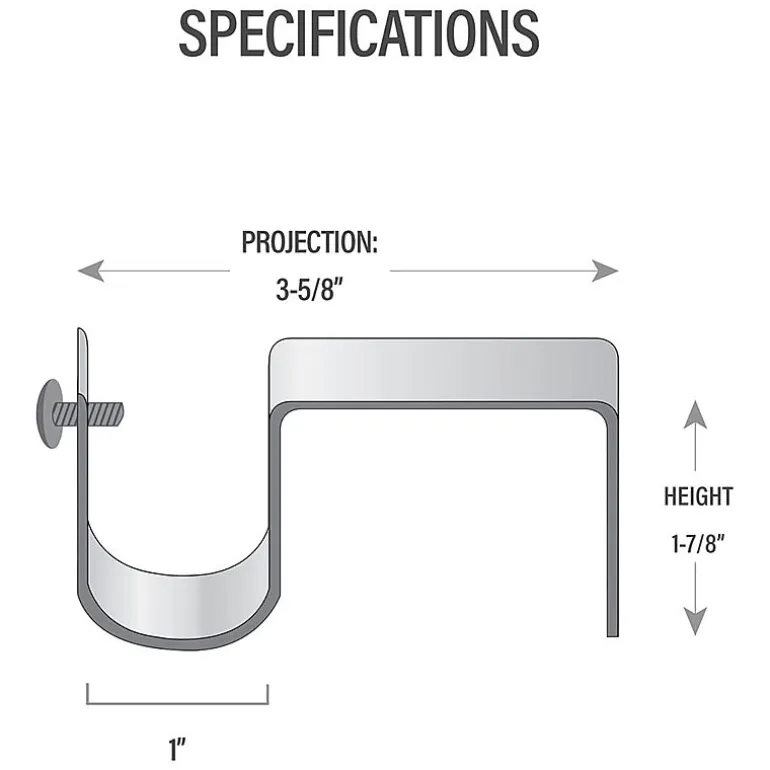 Rod Desyne 2-pk. 1" Curtain Rod Wall Brackets