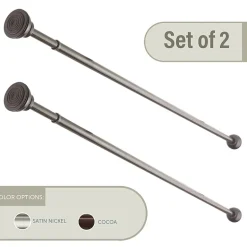 Rod Desyne 2pk Decorative 7/16 IN Tension Curtain Rod