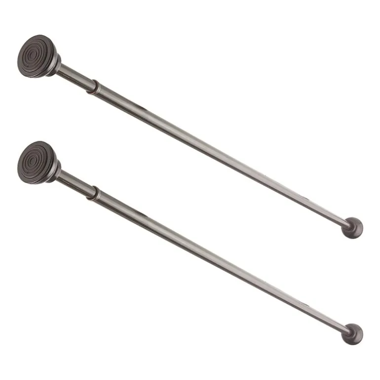 Rod Desyne 2pk Decorative 7/16 IN Tension Curtain Rod