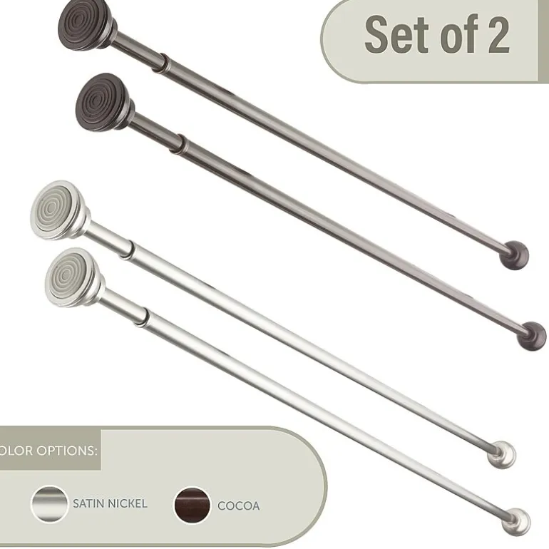 Rod Desyne 2pk Decorative 7/16 IN Tension Curtain Rod