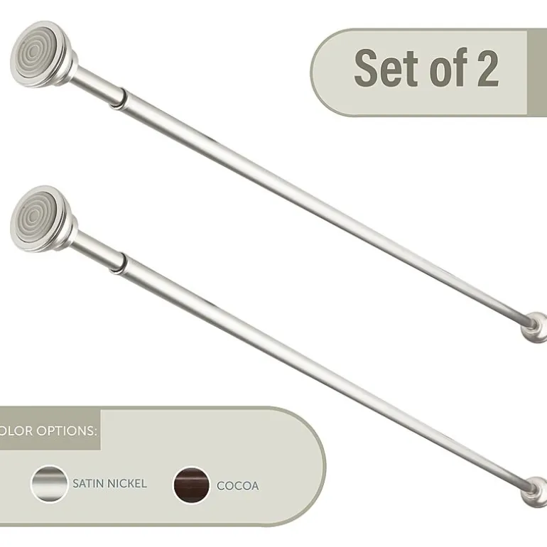 Rod Desyne 2pk Decorative 7/16 IN Tension Curtain Rod