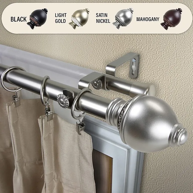 Rod DesyneRamona 1" Adjustable Double Curtain Rod