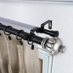 Rod Desyne Selma 1" Adjustable Double Curtain Rod