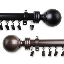 Rod Desyne Sphere Cordless Traverse Adjustable Curtain Rod