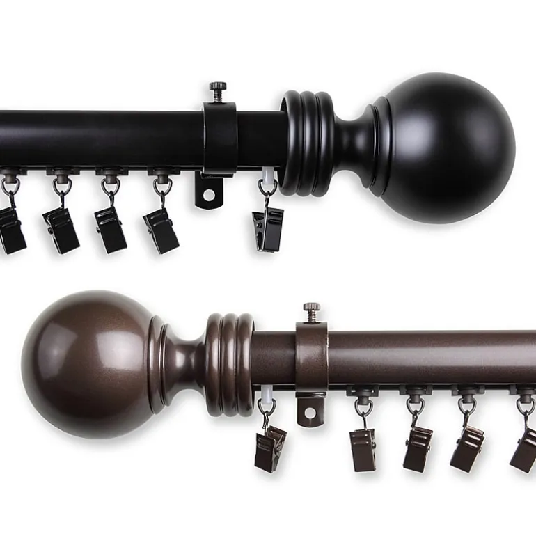 Rod Desyne Sphere Cordless Traverse Adjustable Curtain Rod