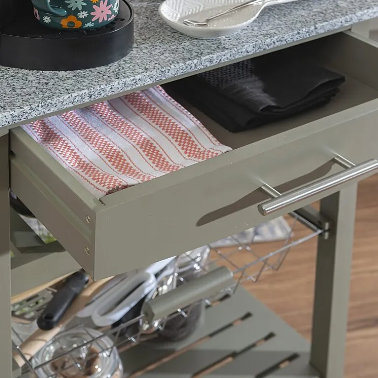 Roger Granite Top Kitchen Island