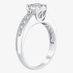 Round 1 CT.T.W. Natural Diamond Side Stone Bridal Set in 10K or 14K Gold