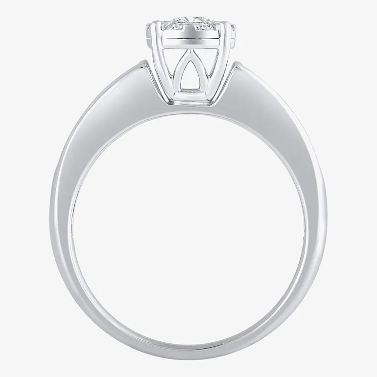 Round 1 CT.T.W. Natural Diamond Side Stone Bridal Set in 10K or 14K Gold