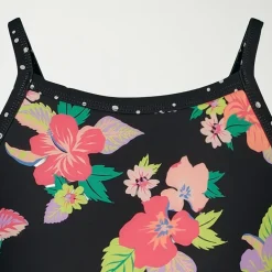 Roxy Big Kid Girls Floral Sleeveless One Piece Swimsuit