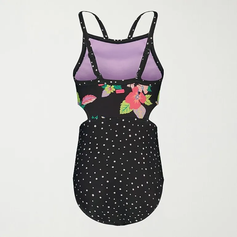 Roxy Big Kid Girls Floral Sleeveless One Piece Swimsuit