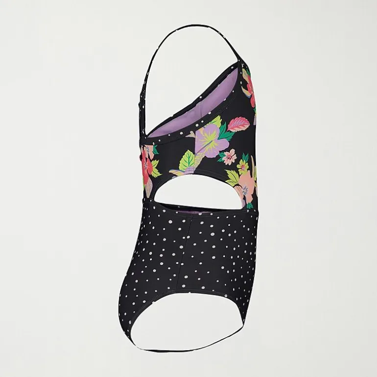 Roxy Big Kid Girls Floral Sleeveless One Piece Swimsuit