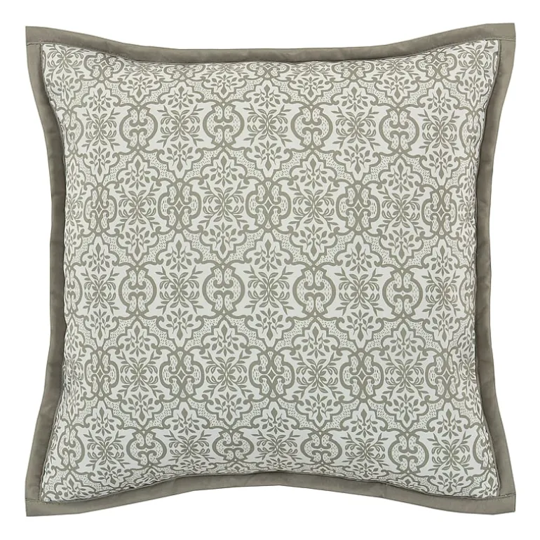 Royal Court Evergreen Square Quilted Square Throw Pillow
